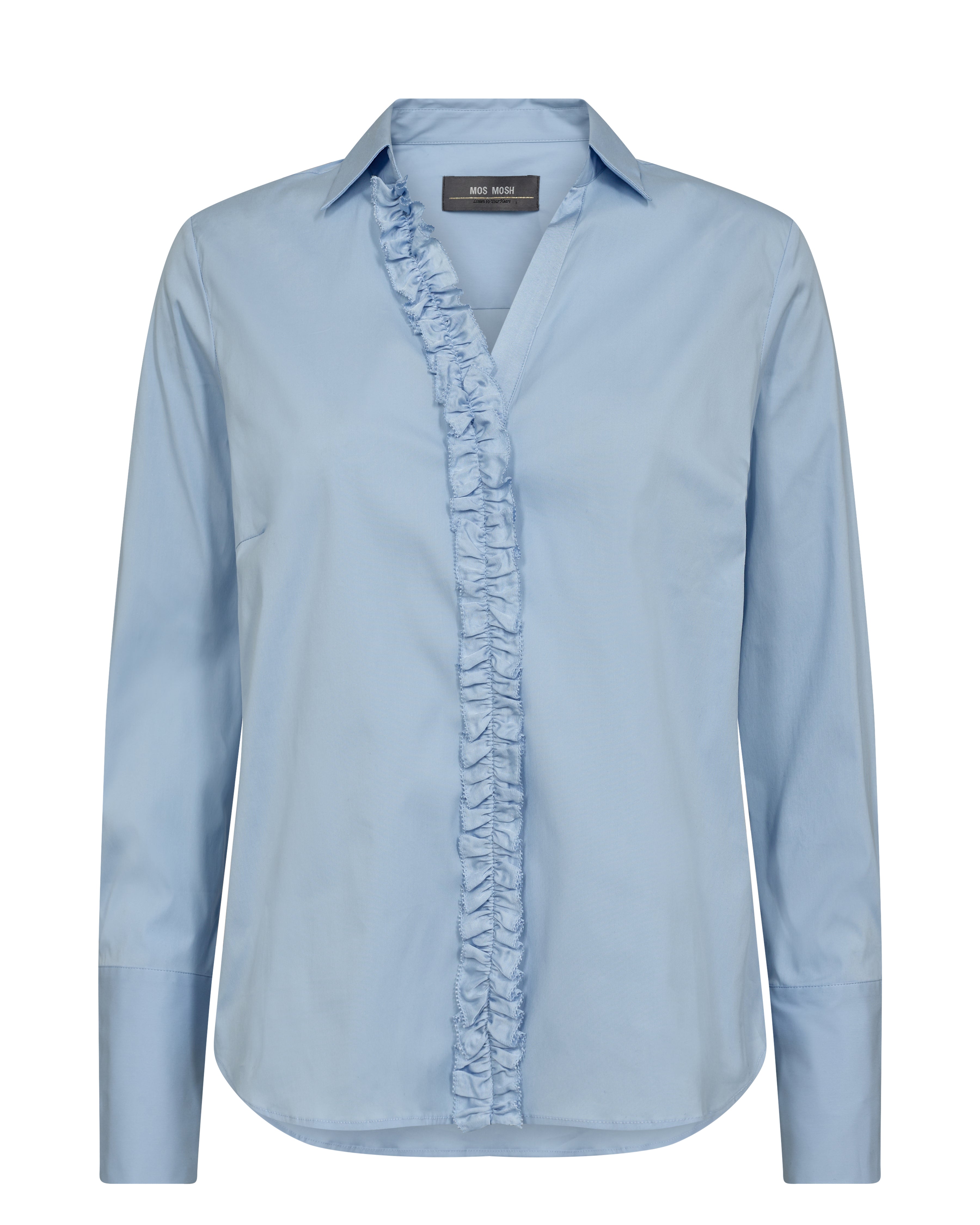 Mos Mosh Sybel Satin Skjorte Cashmere Blue