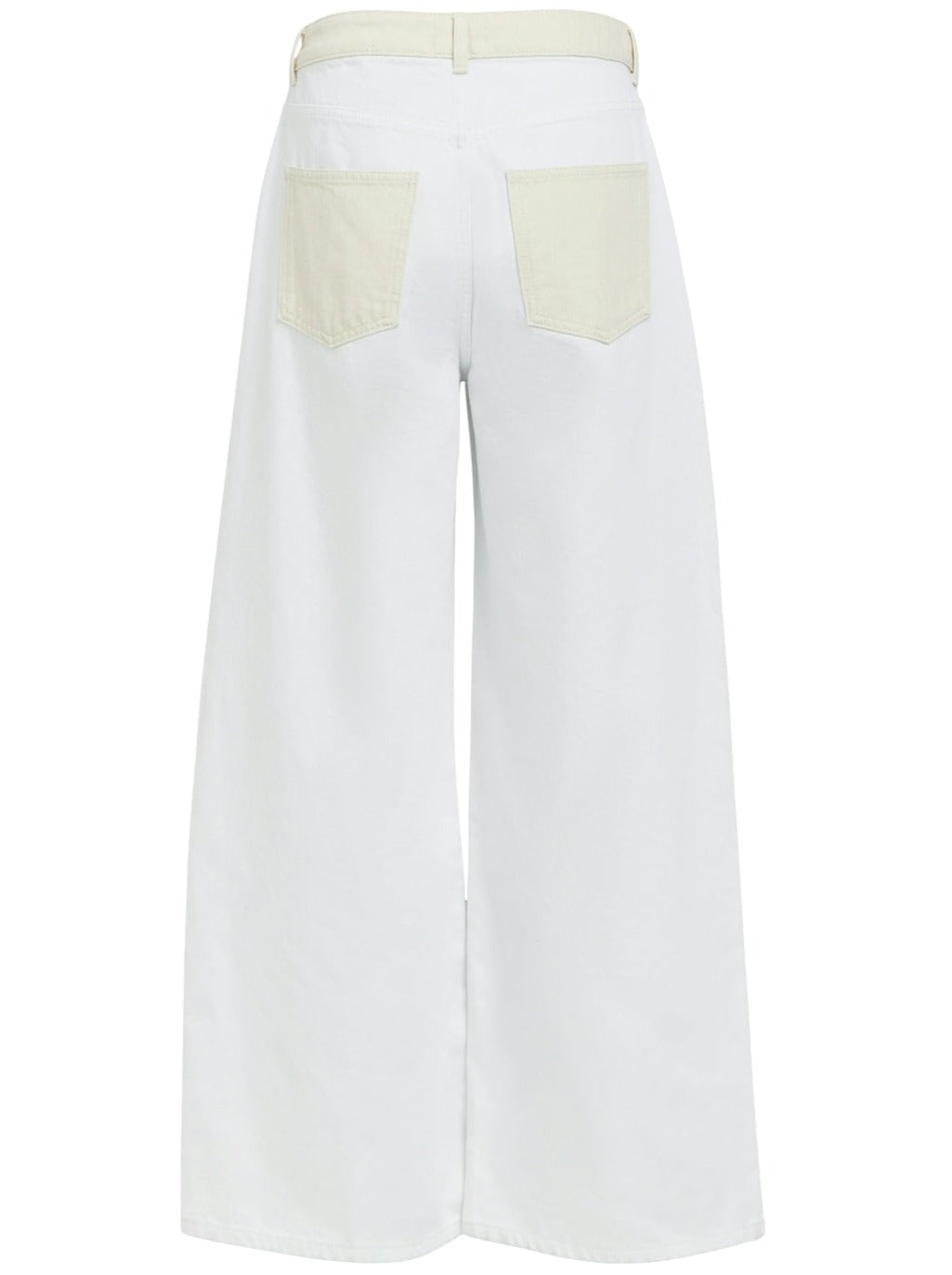 Object Moji Beate MW Wide Jeans Cloud Dancer/Sandshell