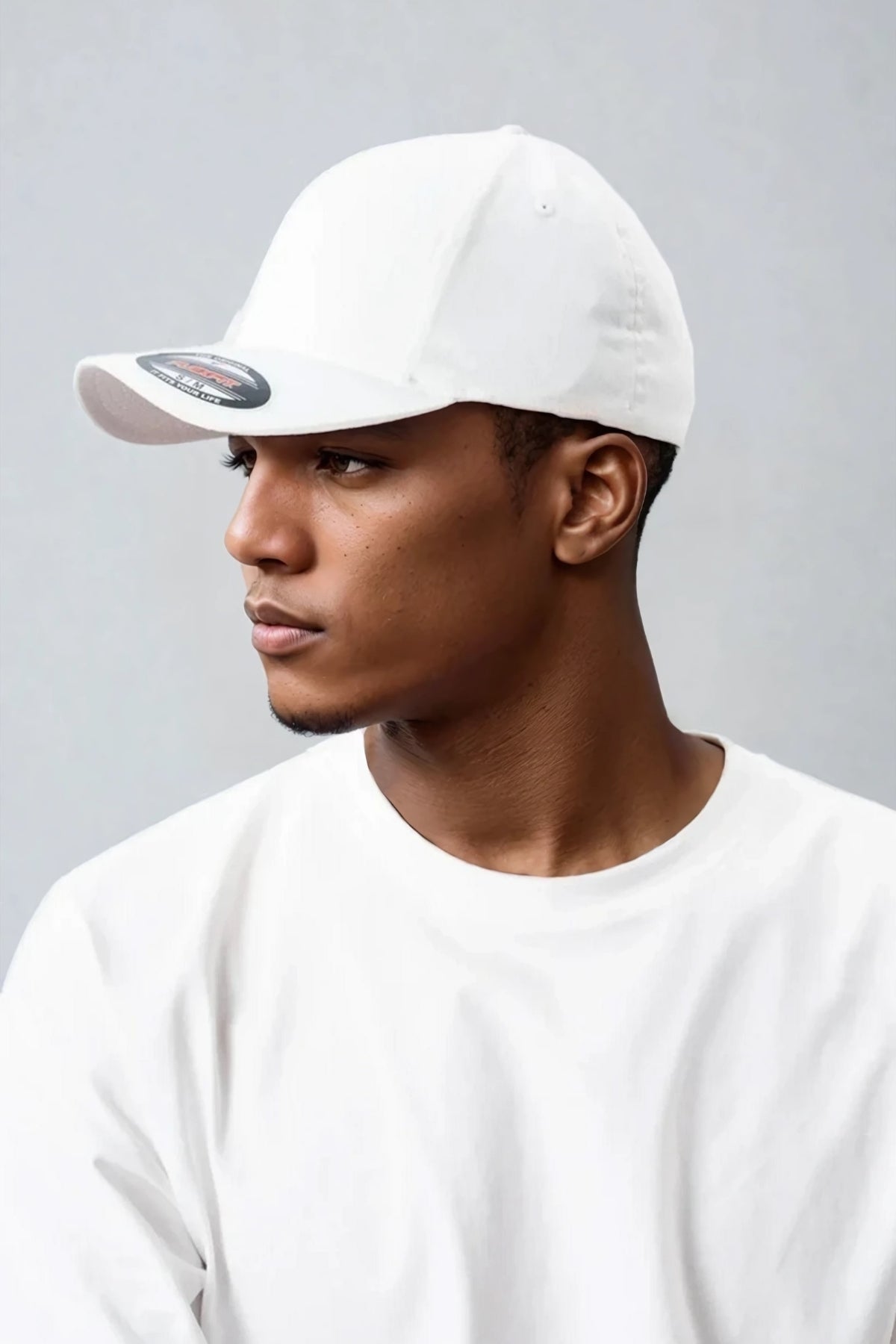 Flexfit Wooly Combed - White på udsalg