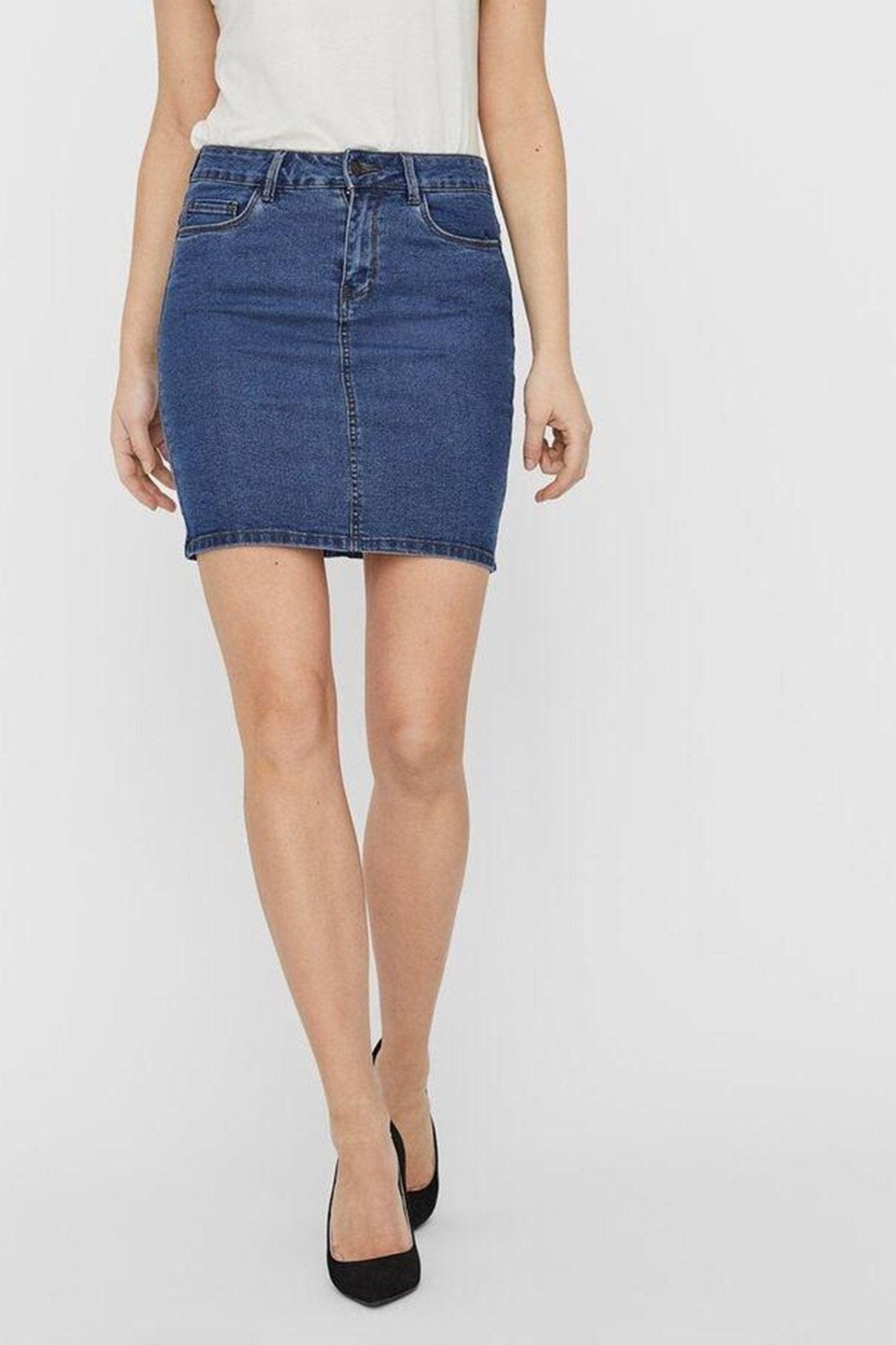 Hot Seven Nederdel - Blue Denim