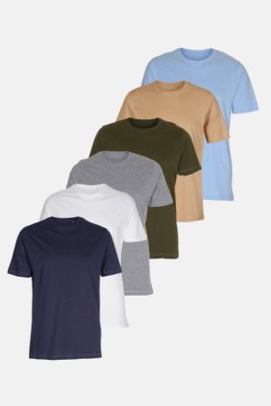 Økologisk Basic T-shirts – Pakketilbud 6 stk. (V.I.P)