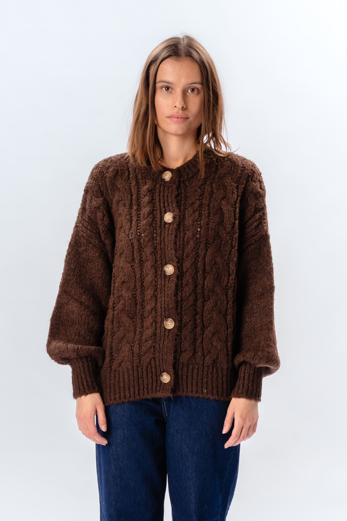 Botton Knit - Brun Online
