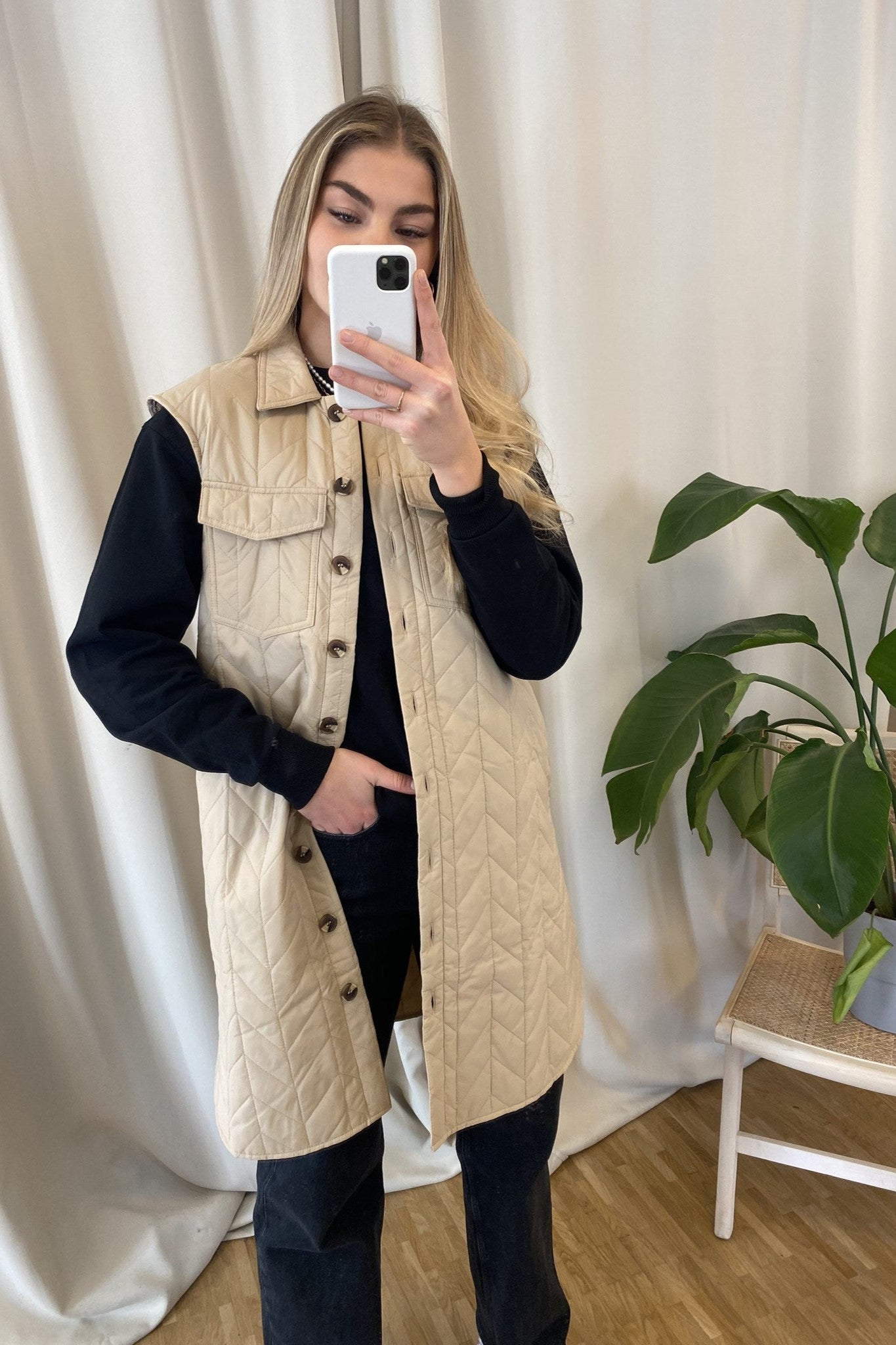 Magda Lang Quilted Vest - Nomad