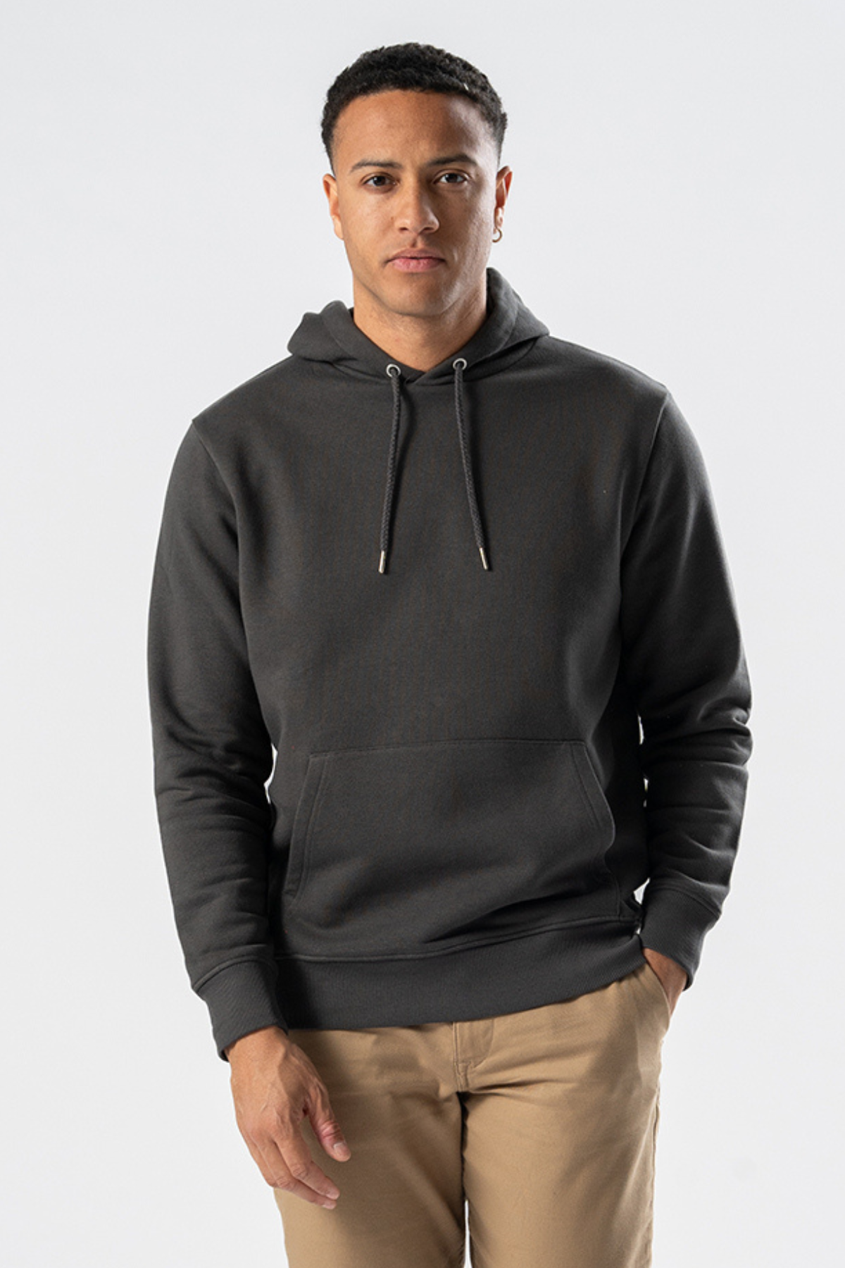 Sweatshirt Hoodie - Mørkegrå Online Hot Salg