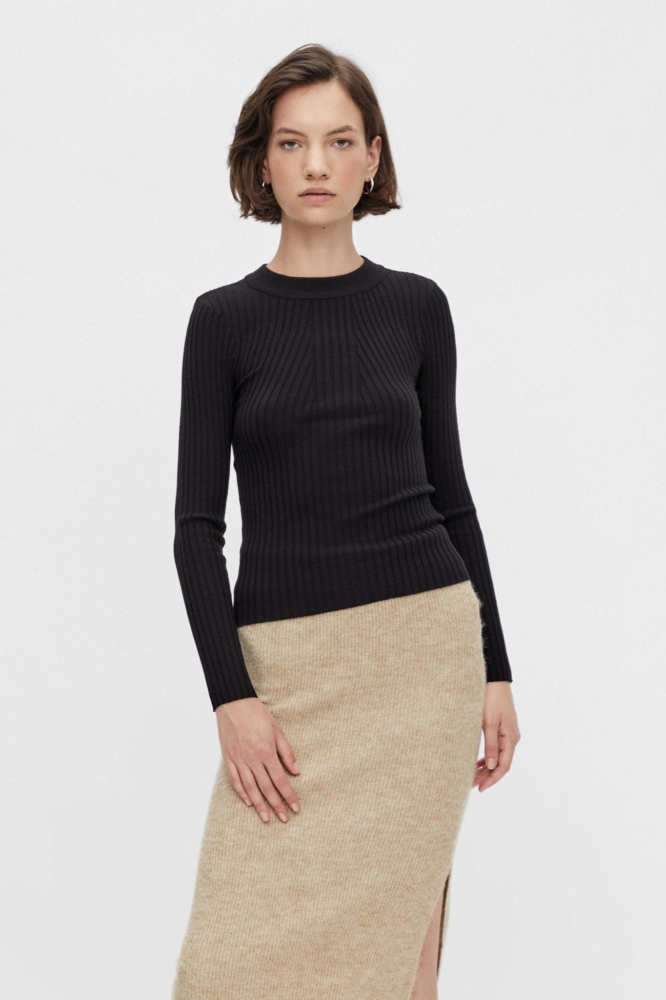 Crista Knit Top - Sort Mode