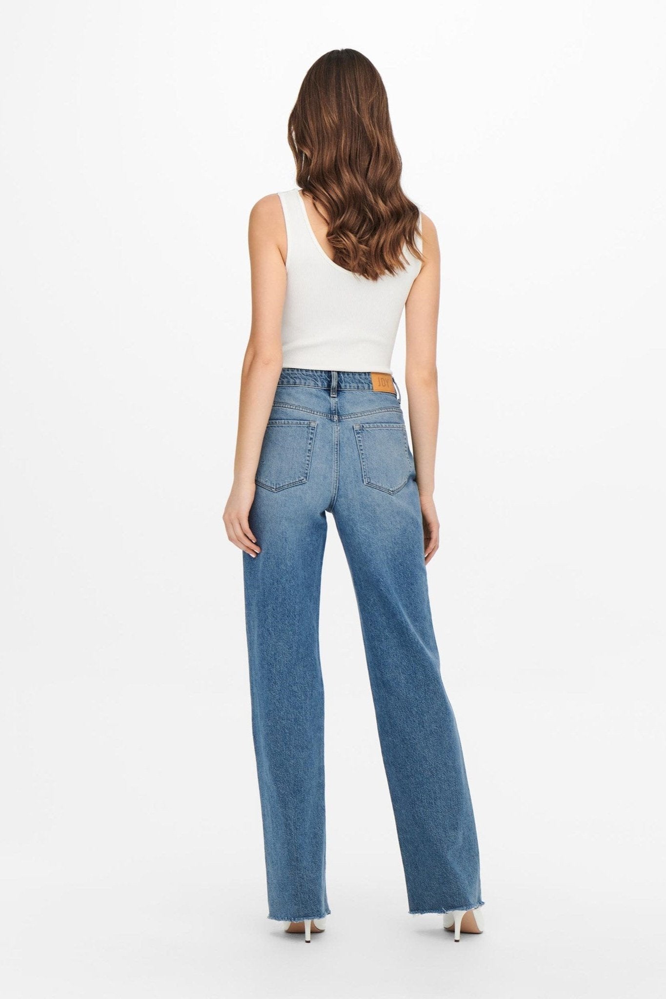 Zikka Farve Blok Bukser - Medium Blå Denim