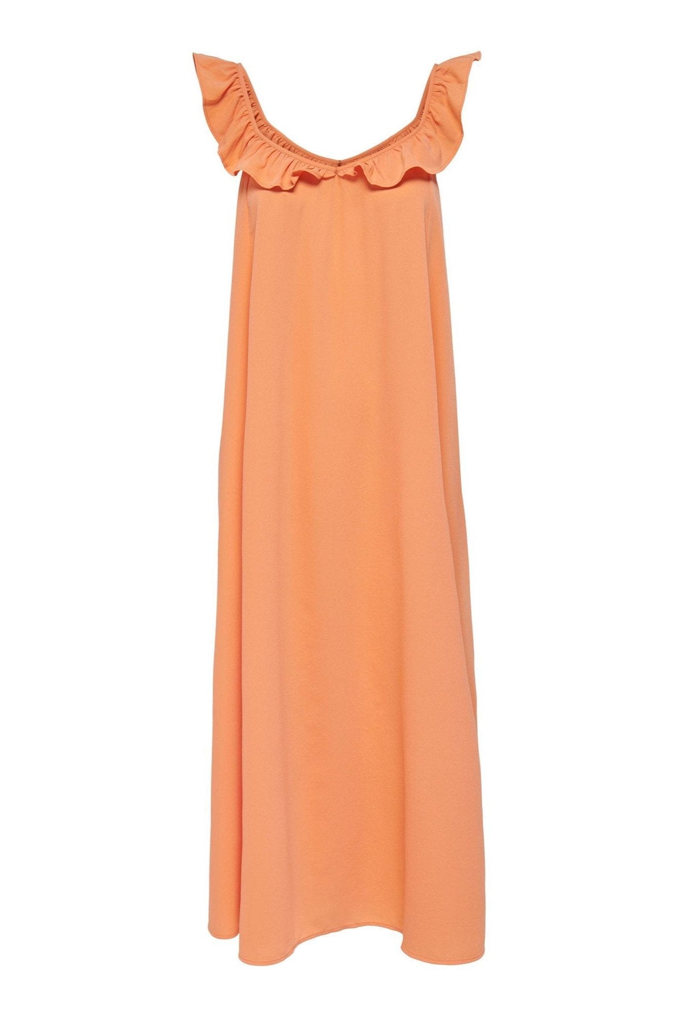 Zora Midi Kjole - Sun Orange