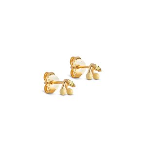 Enamel Cherry Stud Øreringe Light Yellow Online nu