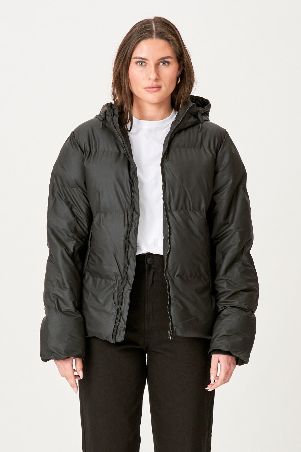Lexie Coated Jacket - Sort Mode