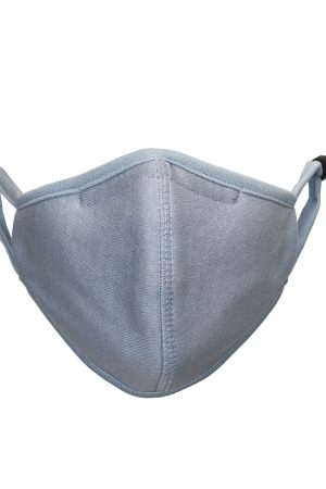 3-lags Stofmaske - Lyseblå (økologisk bomuld)