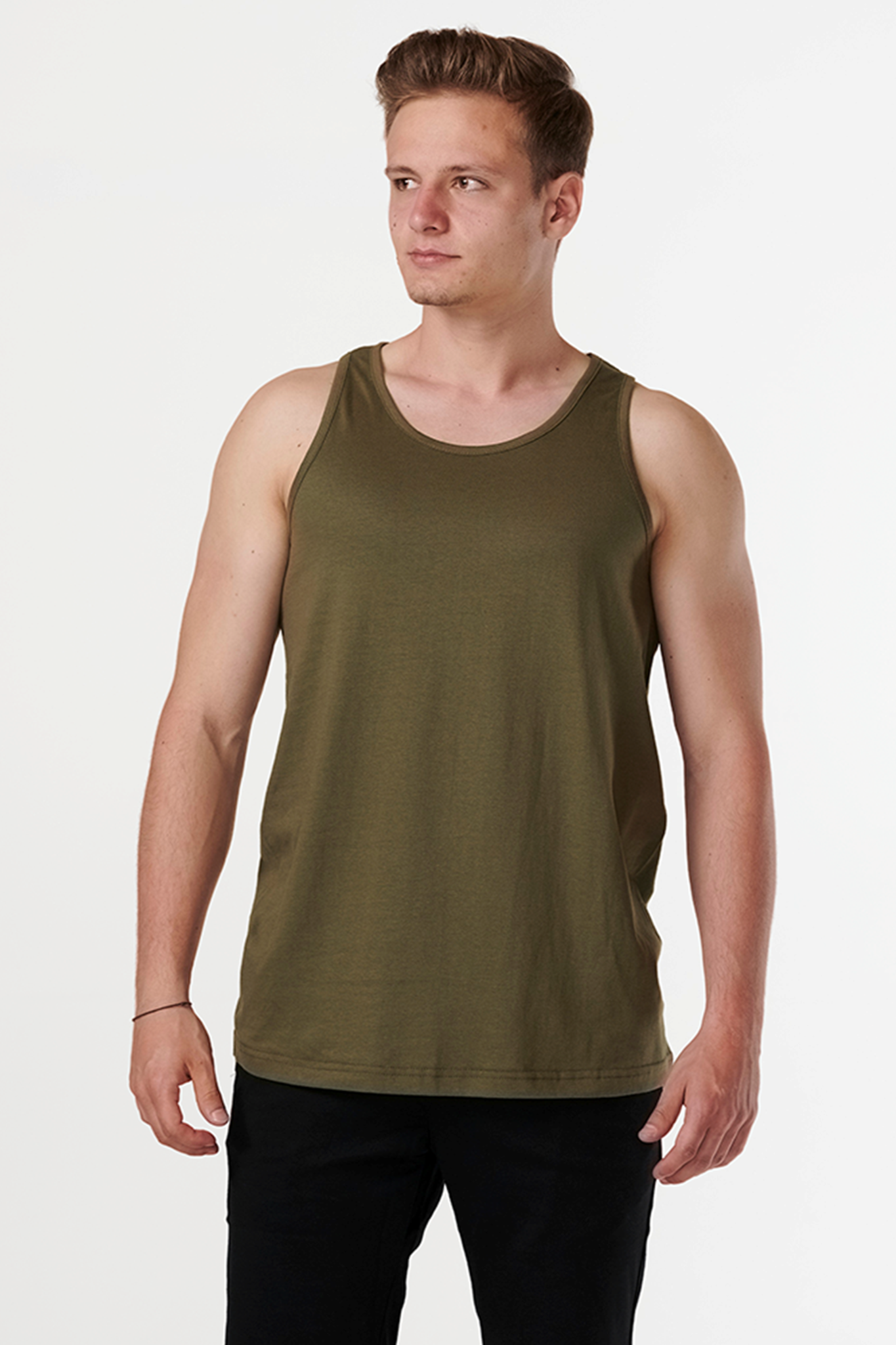 Basic Tanktop - Army Grøn