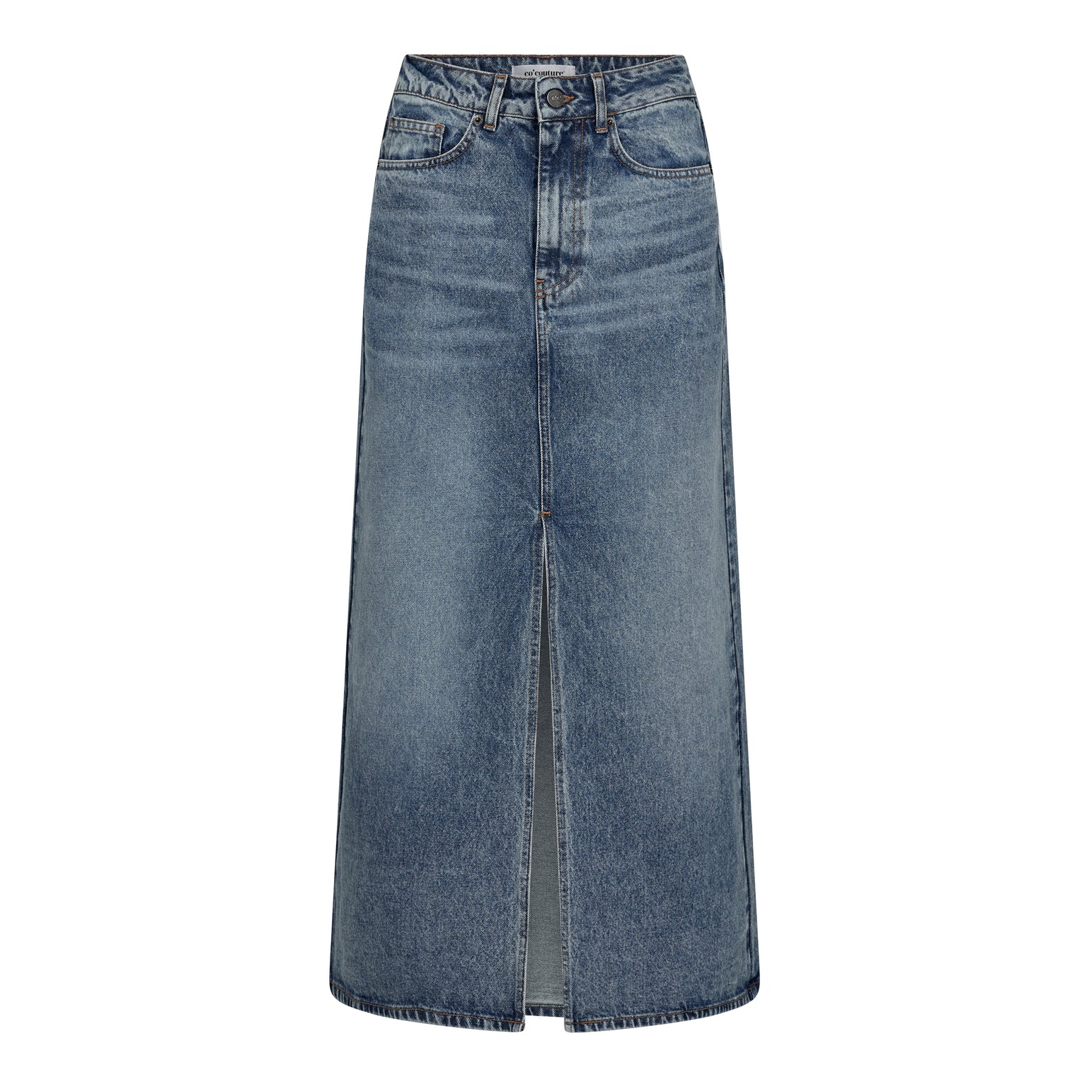 Co'Couture Vika Slit Denim Nederdel Denim Blue