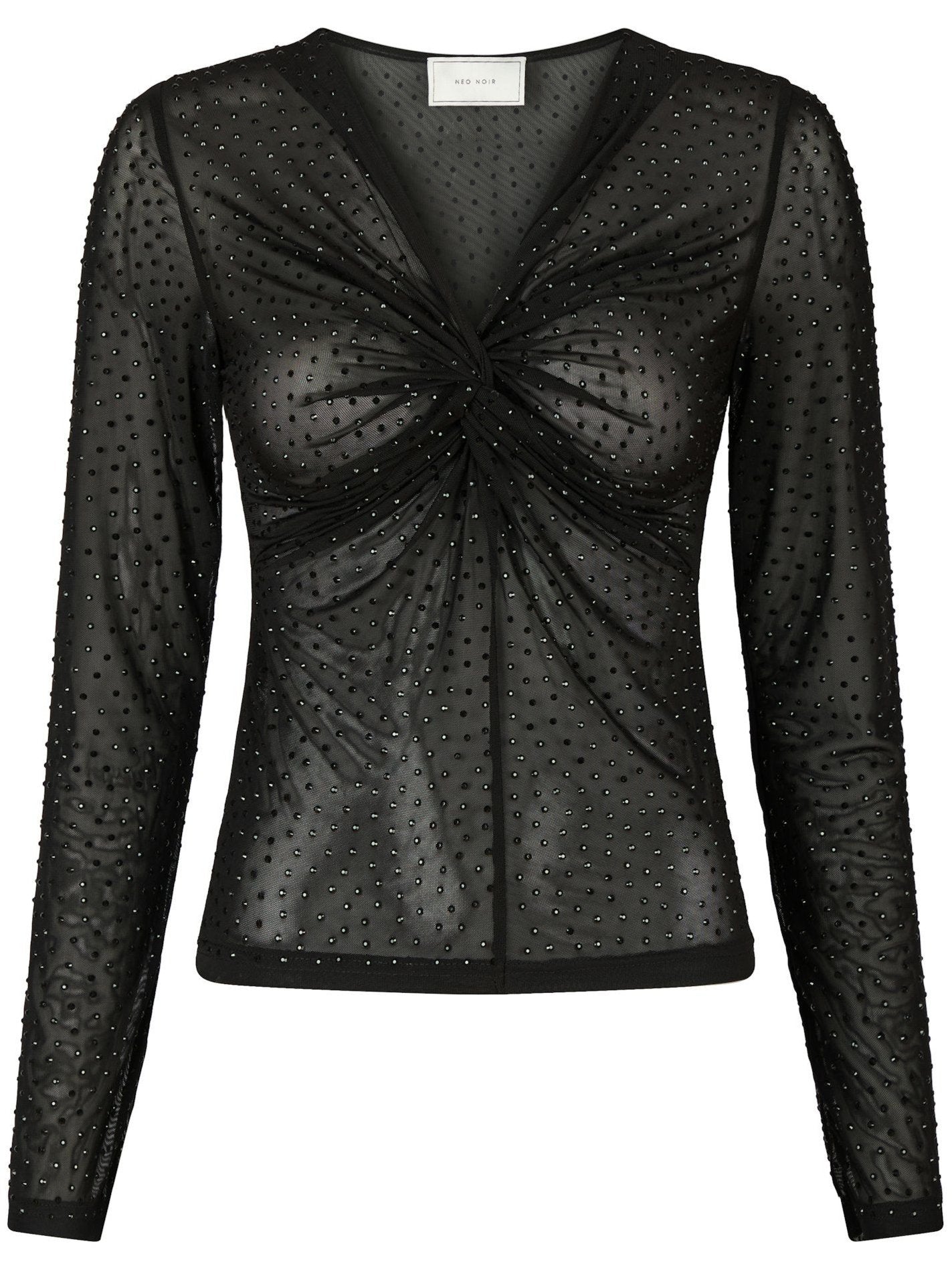 Neo Noir Alisa Stone Mesh Bluse Black Online