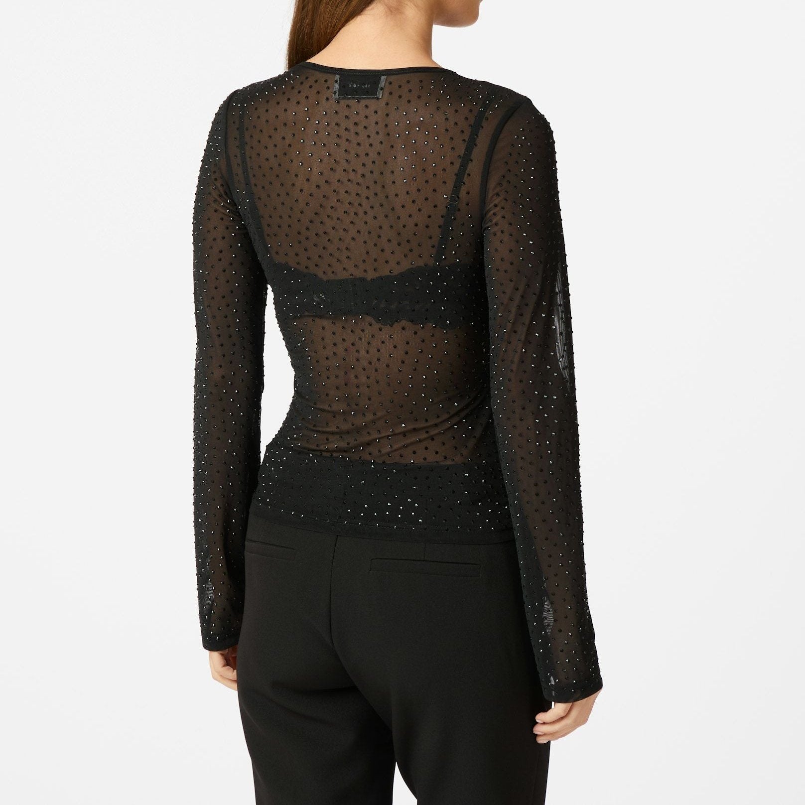 Neo Noir Alisa Stone Mesh Bluse Black Online