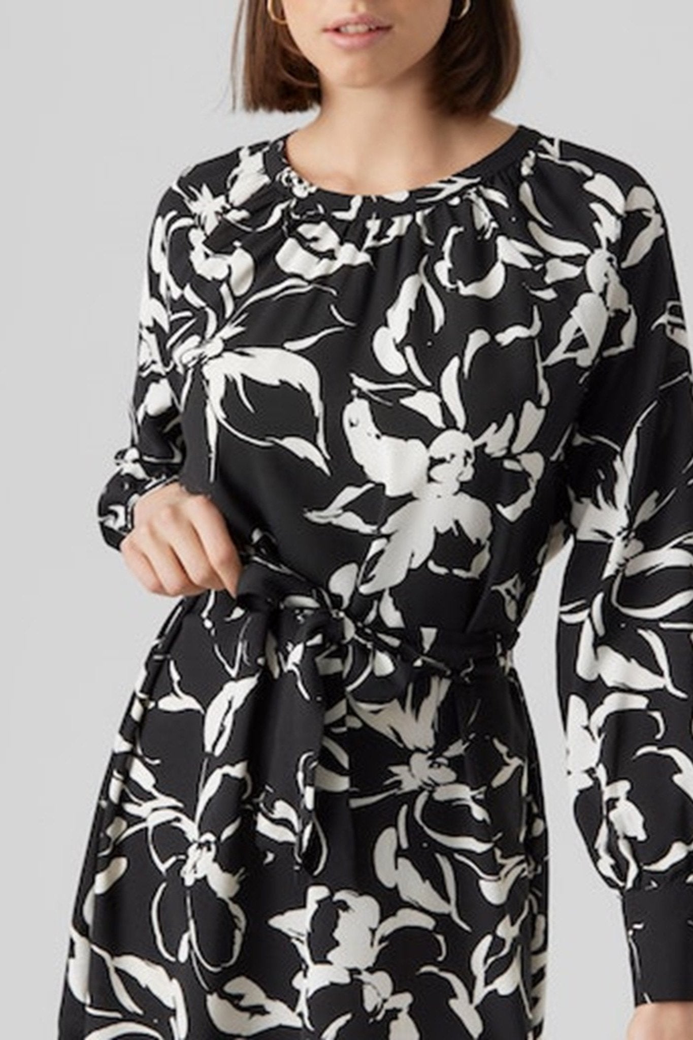 Polliana Maxi Kjole - Flower Black