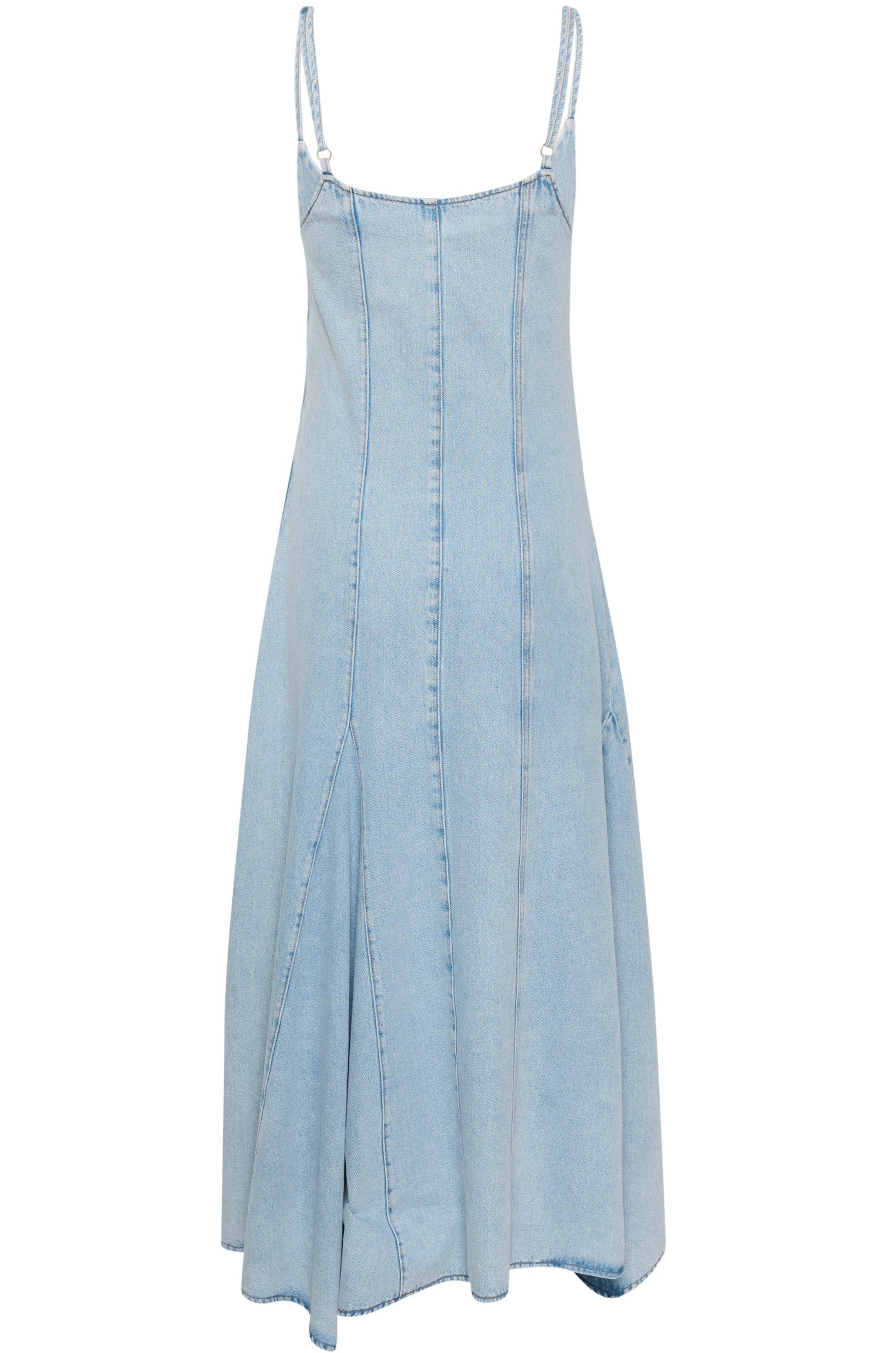 Gestuz Kaila SL Long Kjole Light Blue Washed