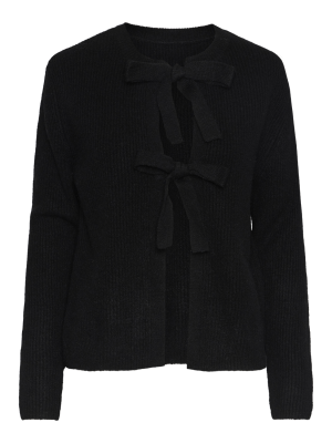 Pieces Silly LS Tie Cardigan Black NOS25