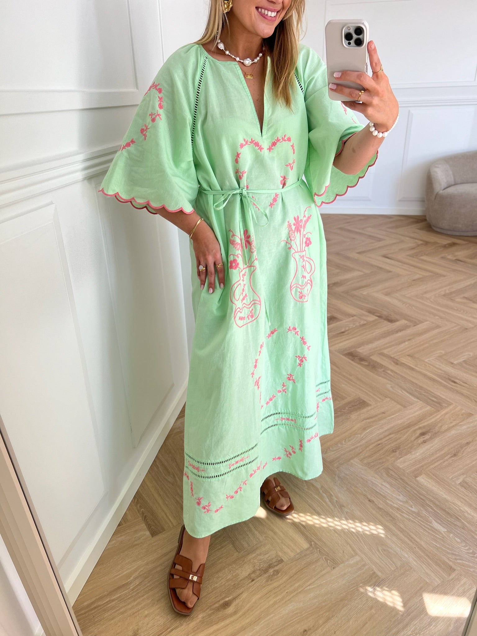 Sissel Edelbo Belma Kjole Patina Green