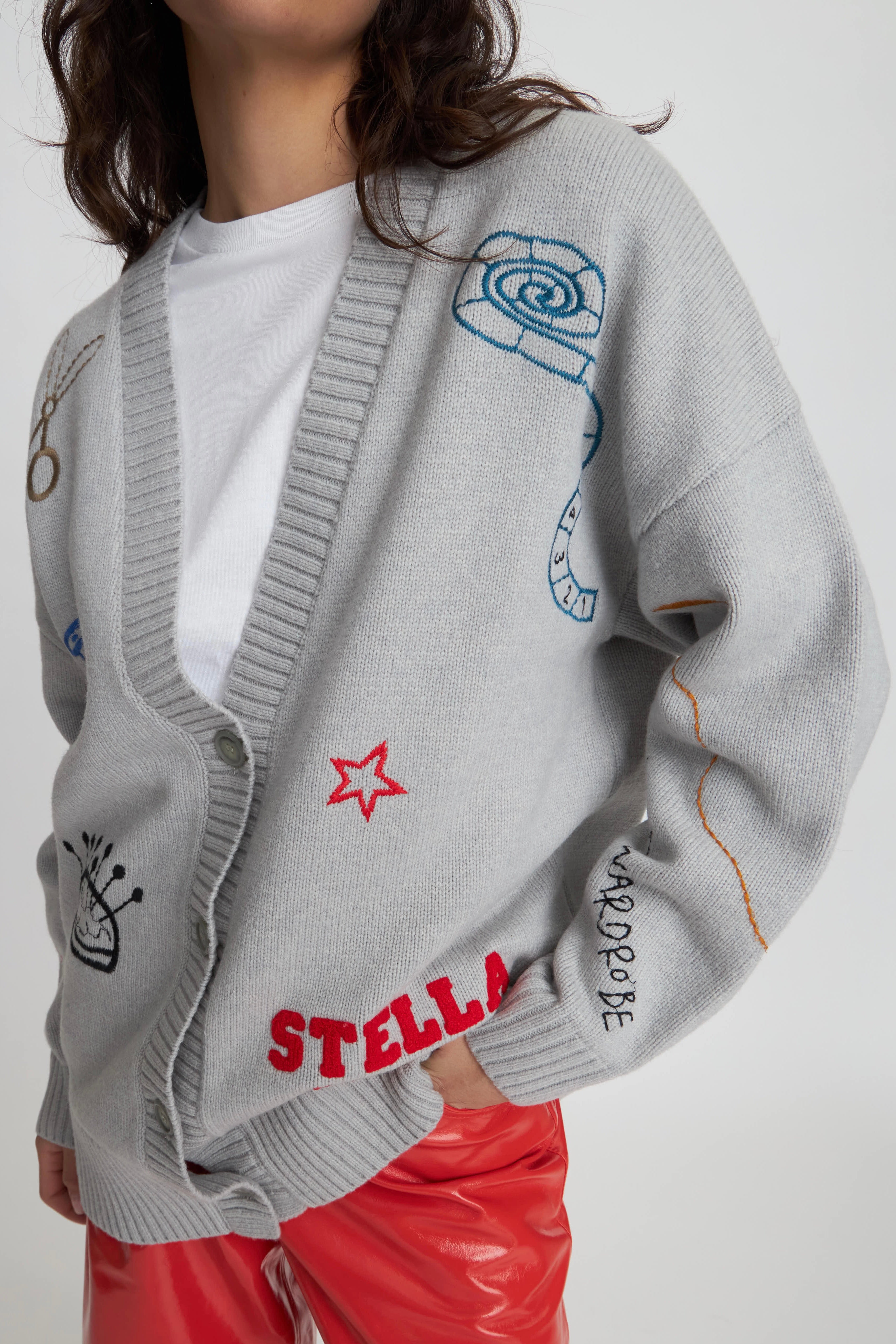 Stella Nova The Tailors Cardigan Light Grey Online salg