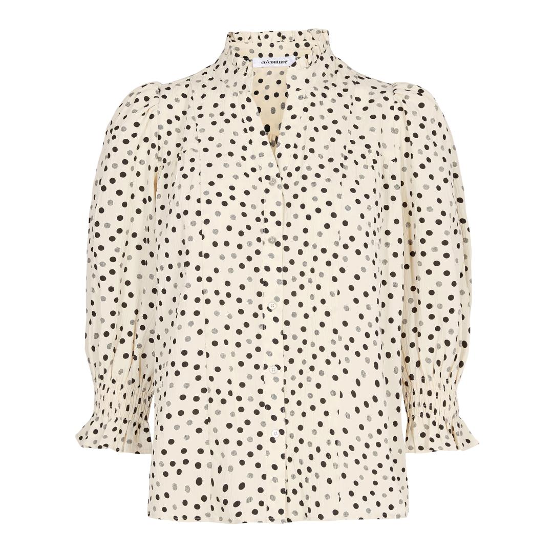 Co'Couture Dot Skjorte Bone Levere
