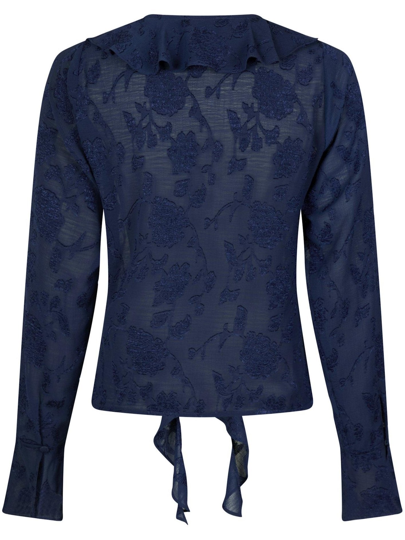 Neo Noir Anika Burnout Bluse Navy