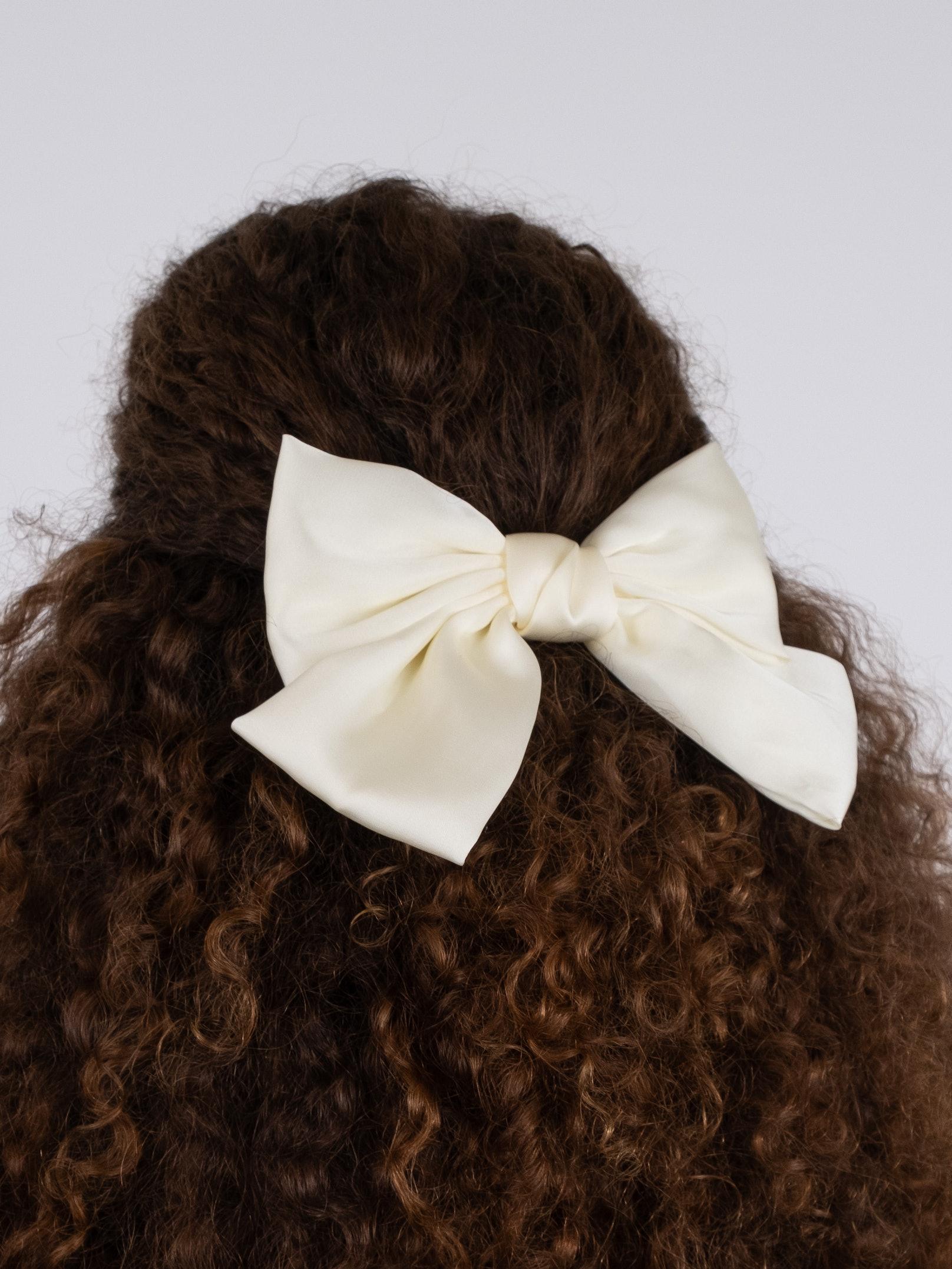 Neo Noir Bow Hårklemme Off White
