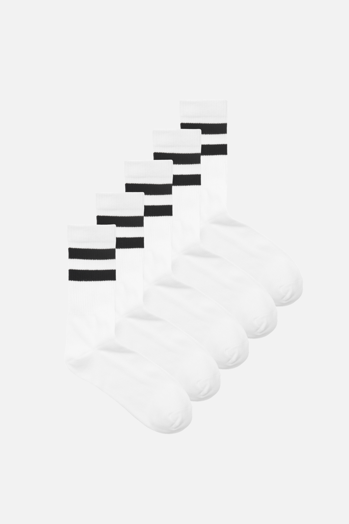 Sportsstrømper 5-Pak - Hvid/Sort
