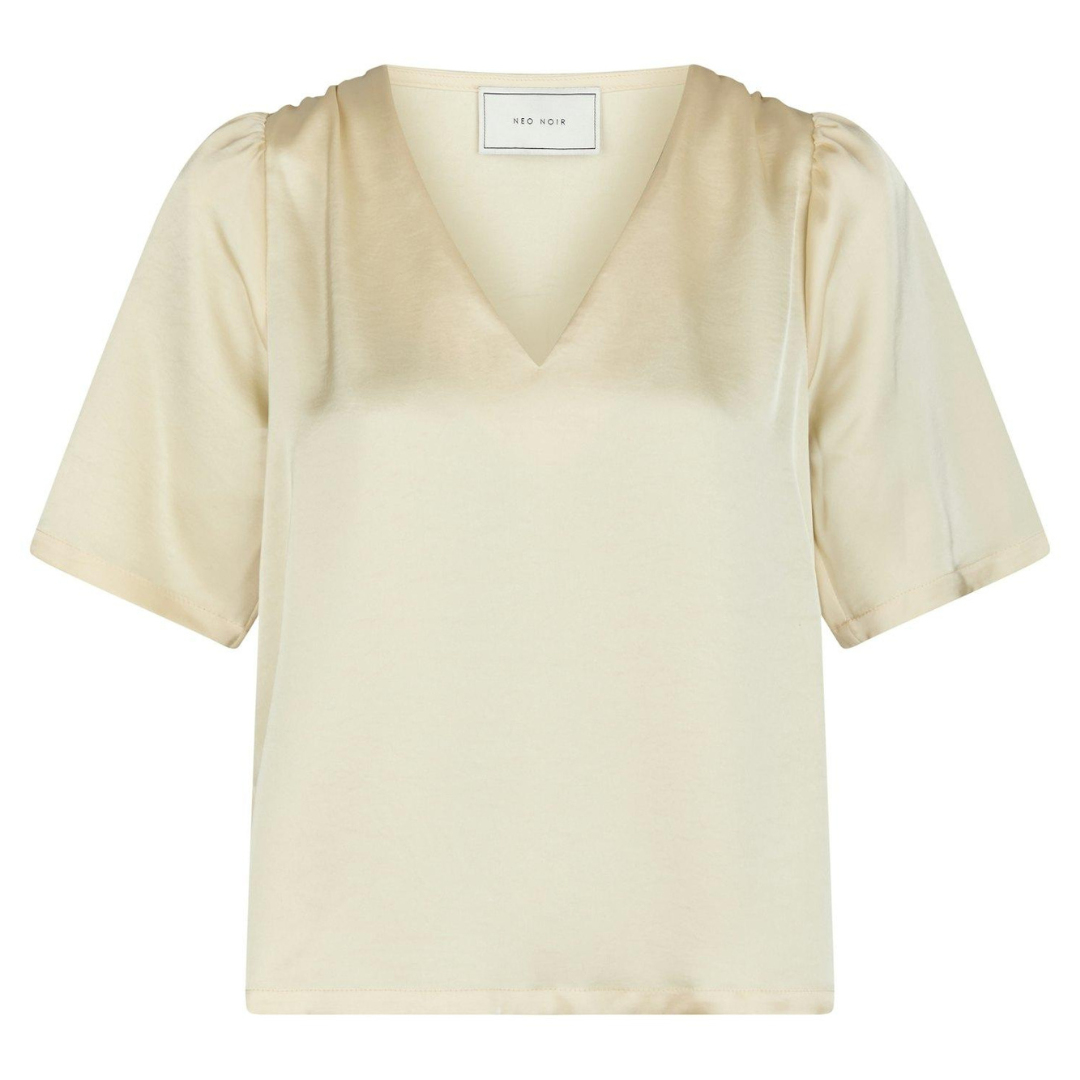 Neo Noir Largo Heavy Sateen Bluse Light Yellow