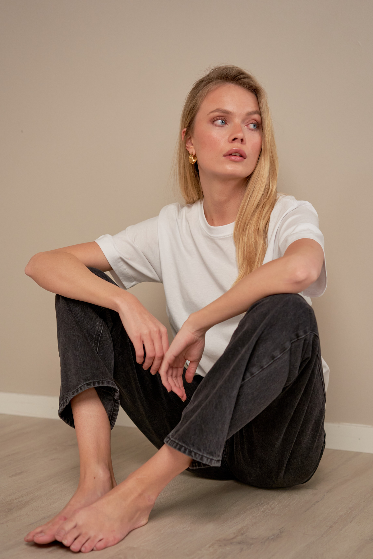 De Originale Performance Mom Jeans - Washed Black Denim Online nu