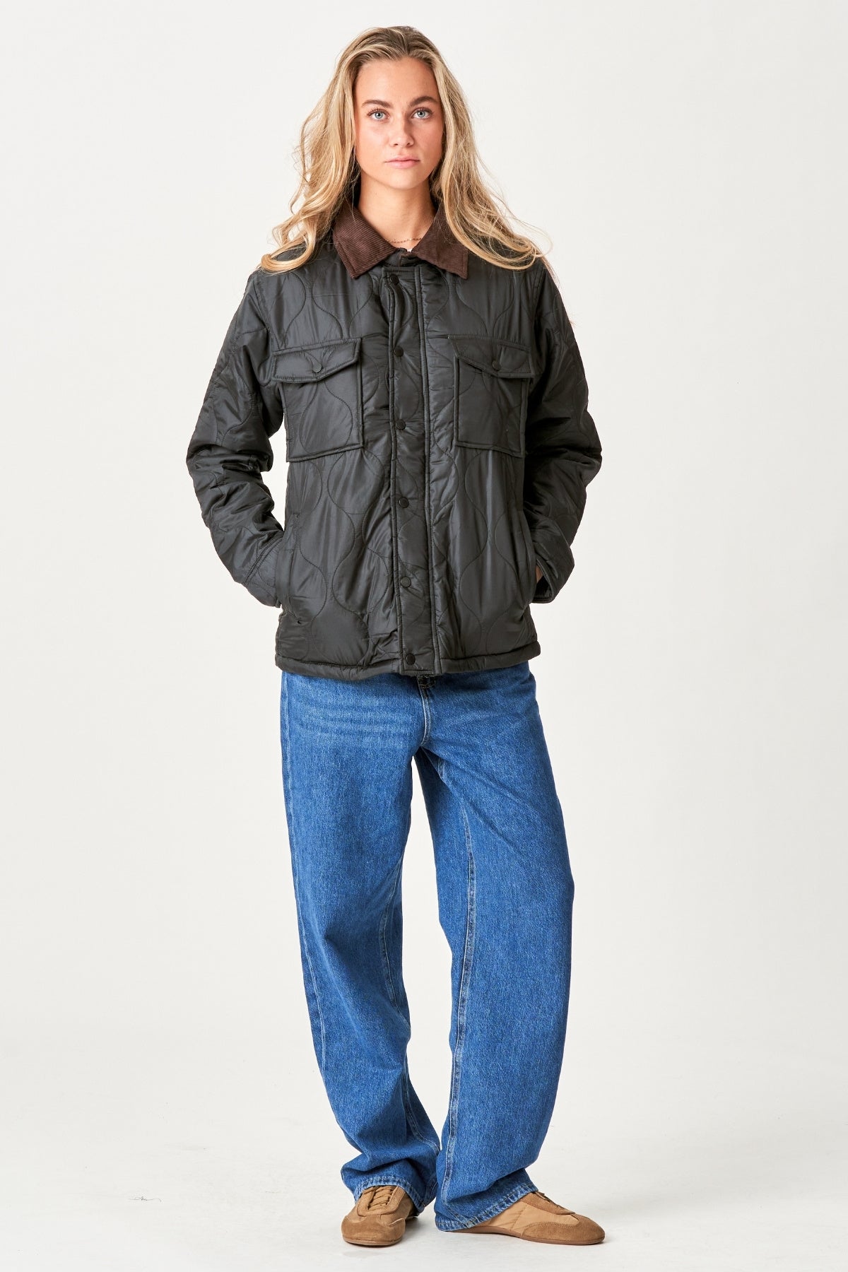 Ella Quiltet Jacket - Sort Online nu