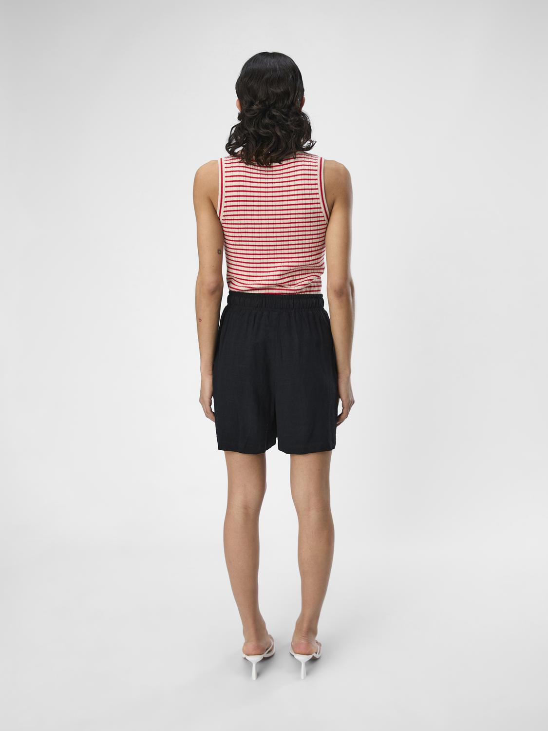 Object Sanne HW Wide Shorts Black