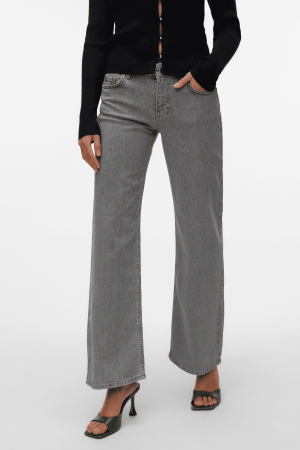 Alexis Lavtaljede Denim Jeans - Lys Grå Denim