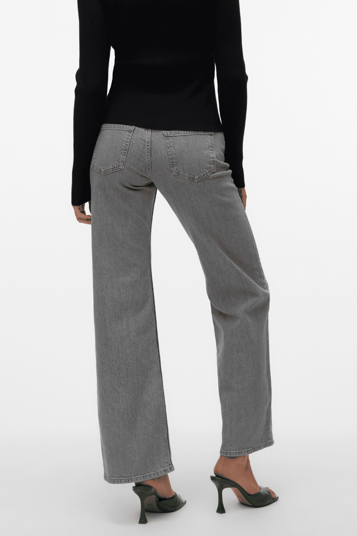 Alexis Lavtaljede Denim Jeans - Lys Grå Denim