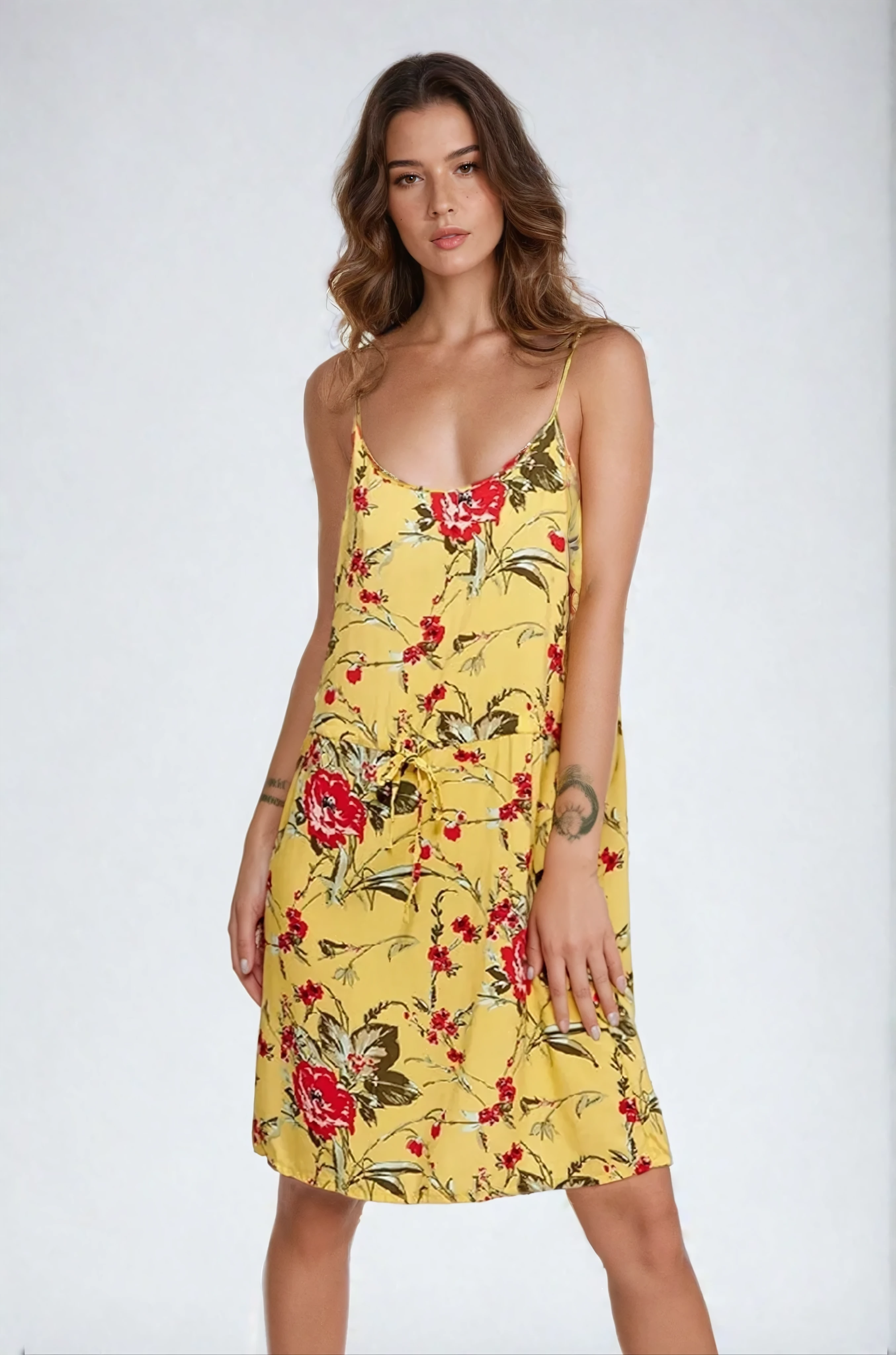 Flora kjole - Banana Cream Online Hot Salg
