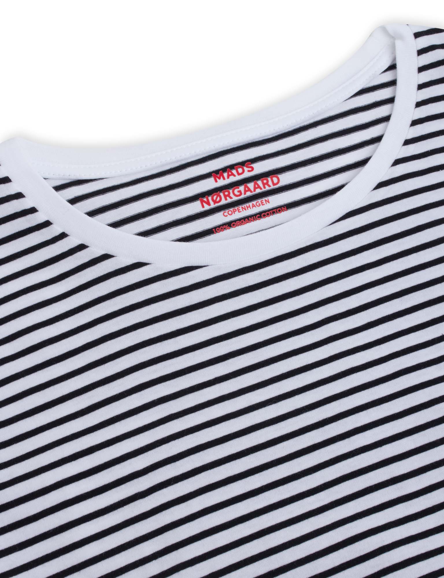 Mads Nørgaard Organic Jersey Stripe Tenna T-shirt White/Black