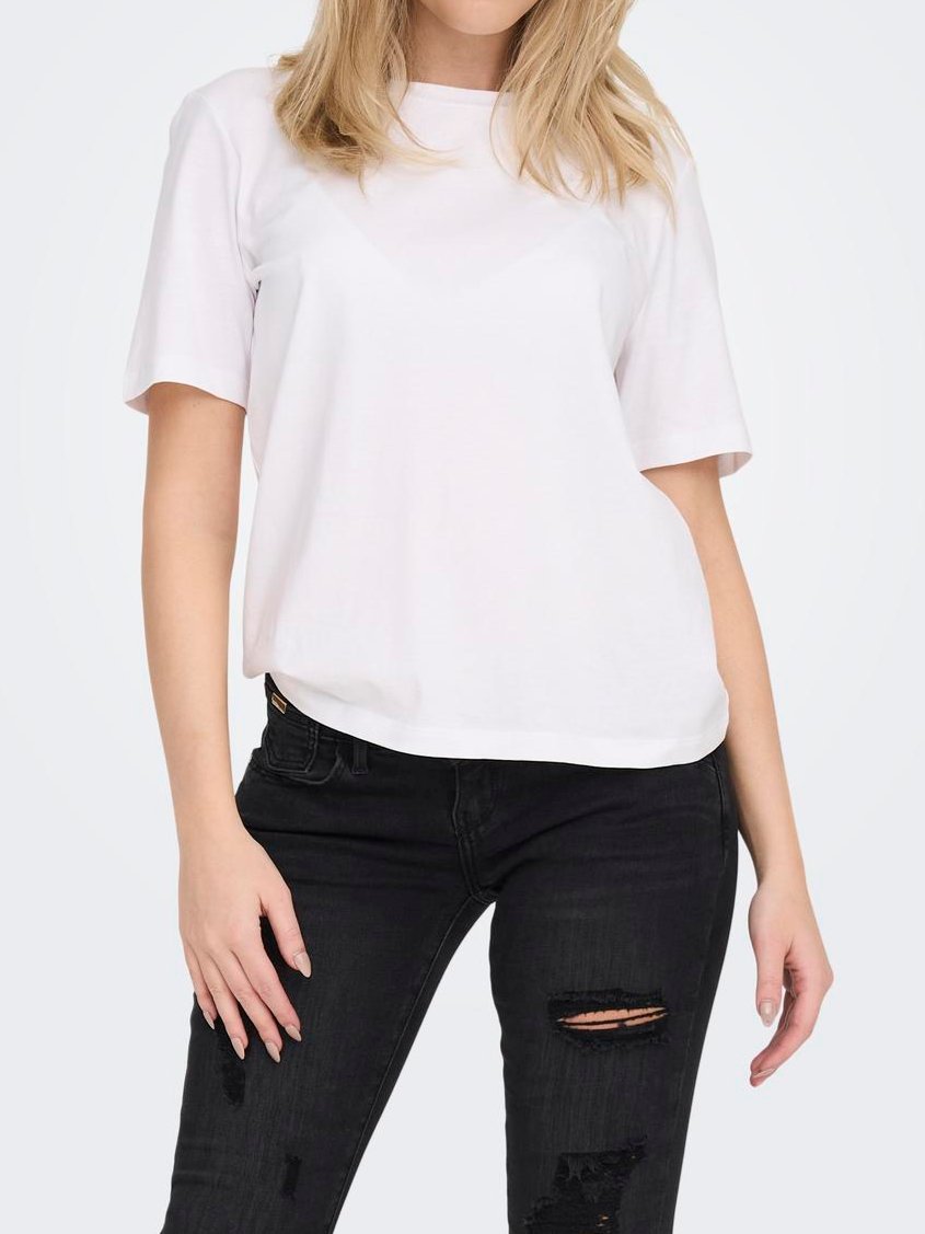 Only Only SS T-shirt White NO25 Hot på udsalg