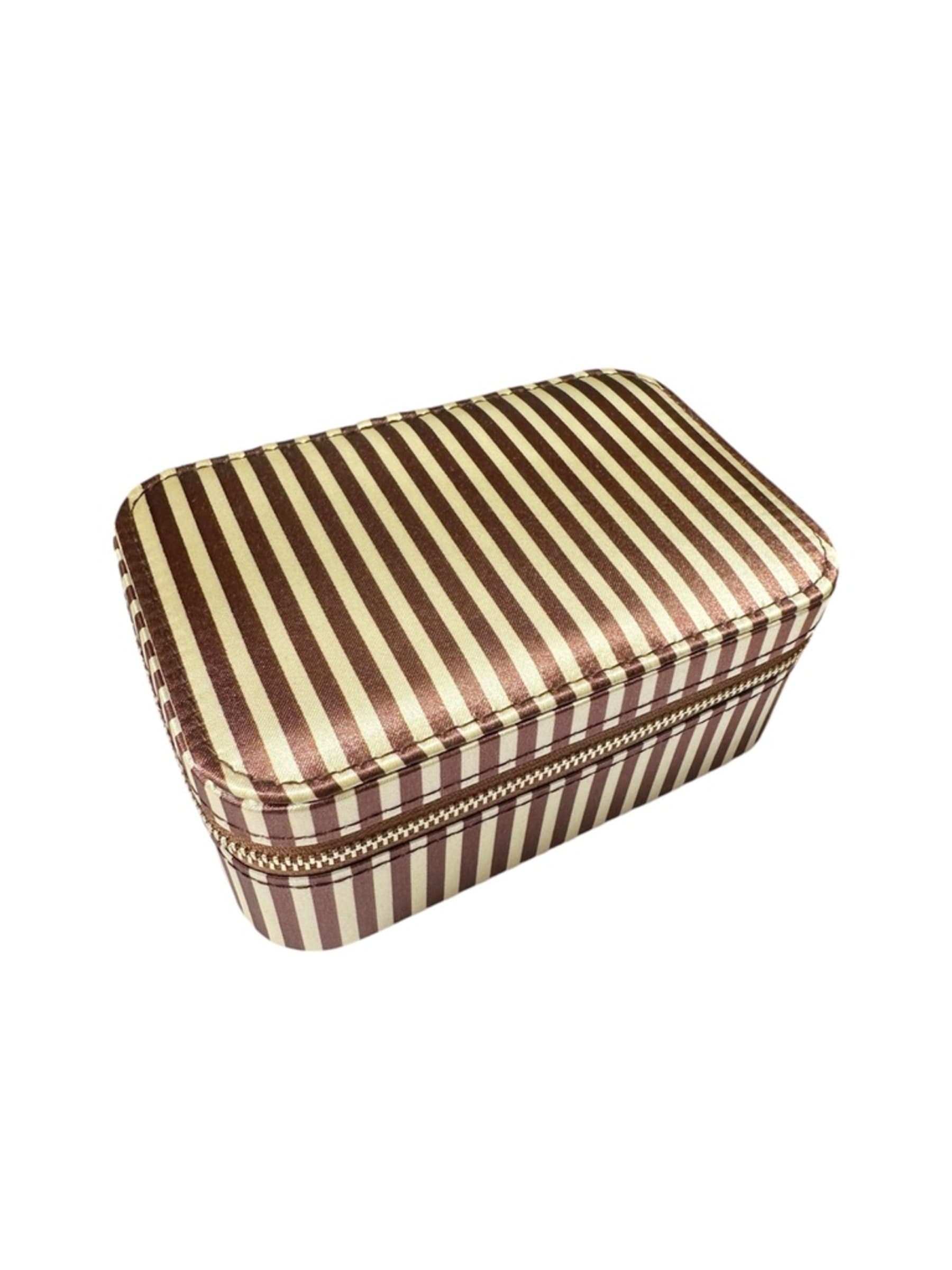 Pico Large Jewelry Box Brown Stripe Udsalg