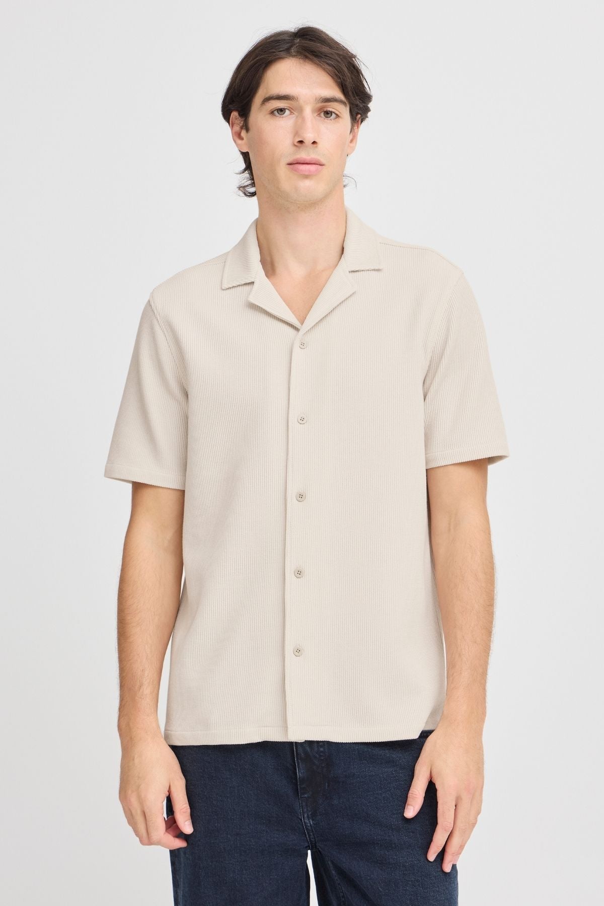 Strikket Skjorte - Beige