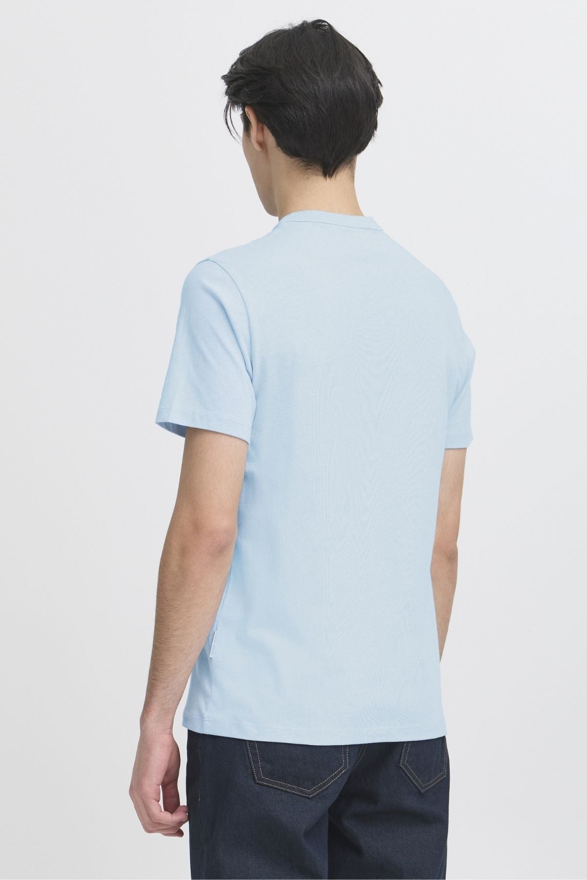 T-shirt Med Lomme - Lyseblå