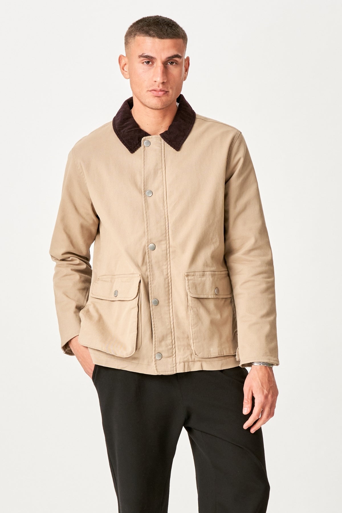 Twill Jakke - Mørk Sand