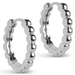 Enamel Ball Large Hoops Øreringe
