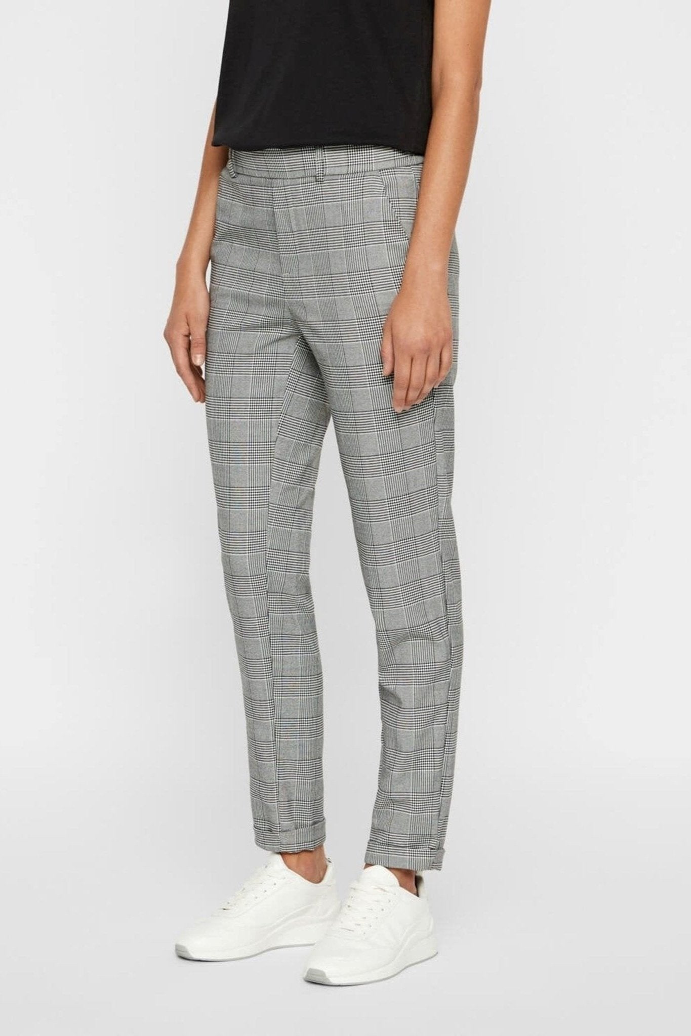 Maya Pants med tern - Grå/Hvid