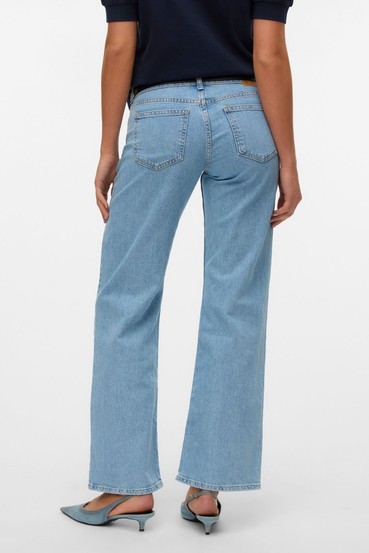 Alexis Lav Talje Denim Jeans - Lys Blå Denim