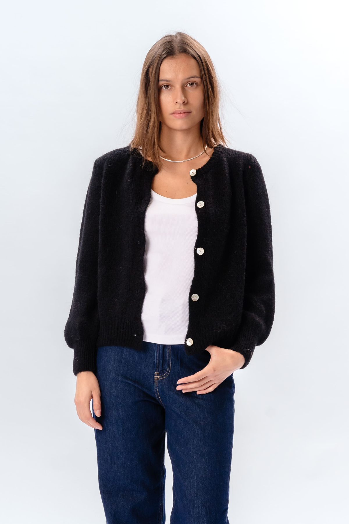 Anna Cardigan - Sort på udsalg