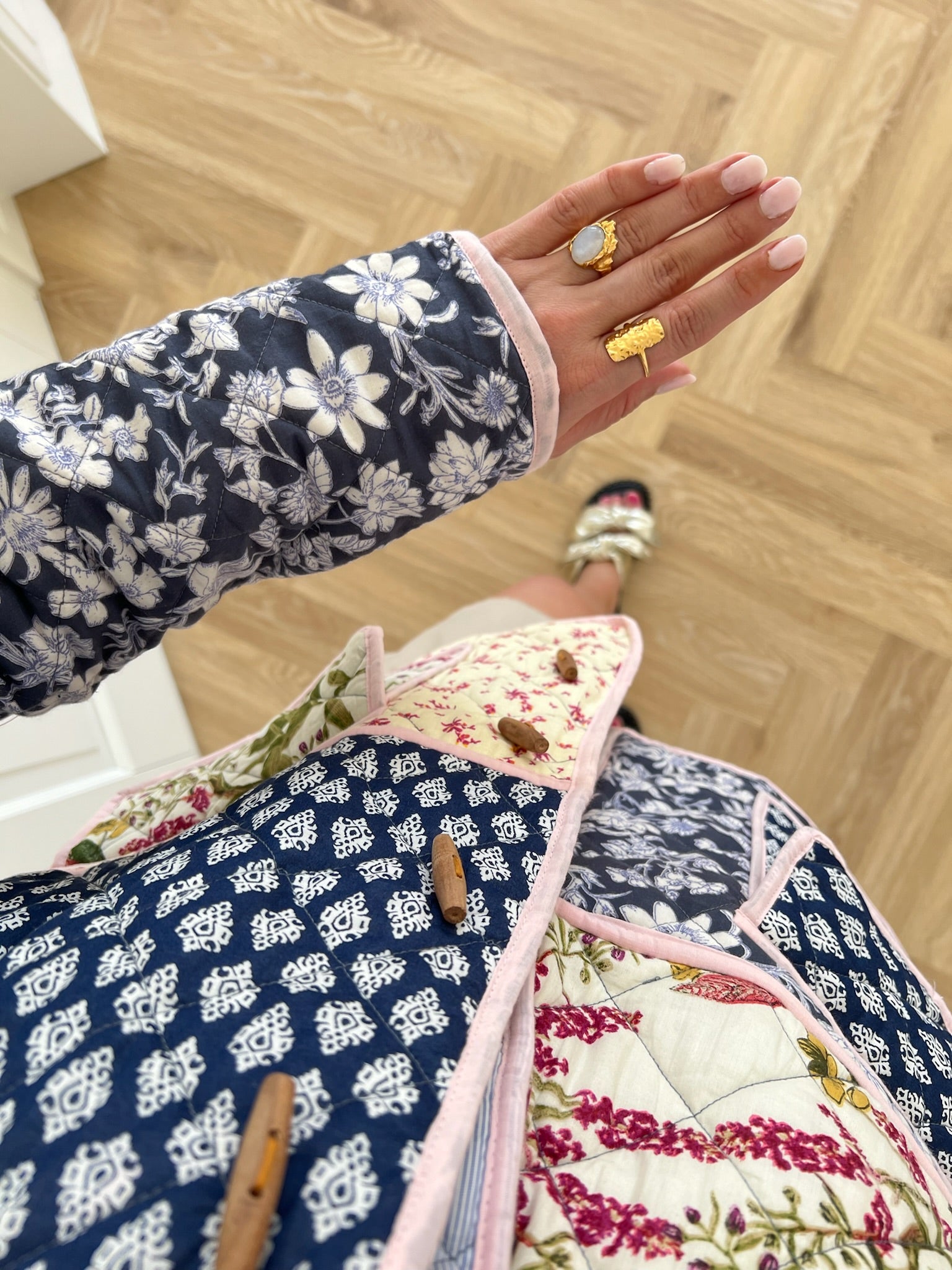 Sissel Edelbo Adriane Jakke Mustard/Navy Online salg