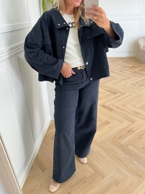 Co'Couture Pin Wide Box Jakke Black på udsalg