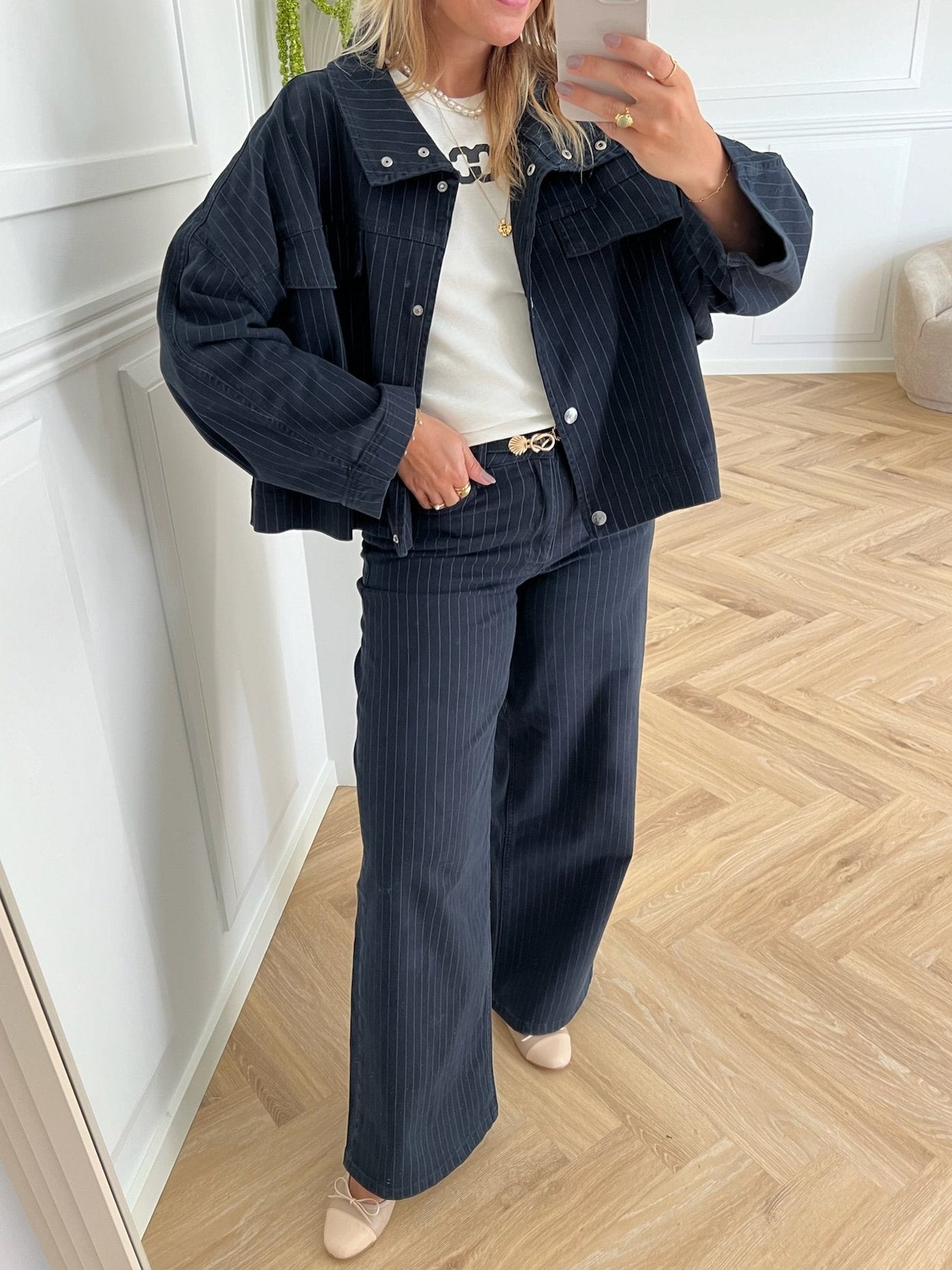 Co'Couture Pin Wide Box Jakke Black på udsalg