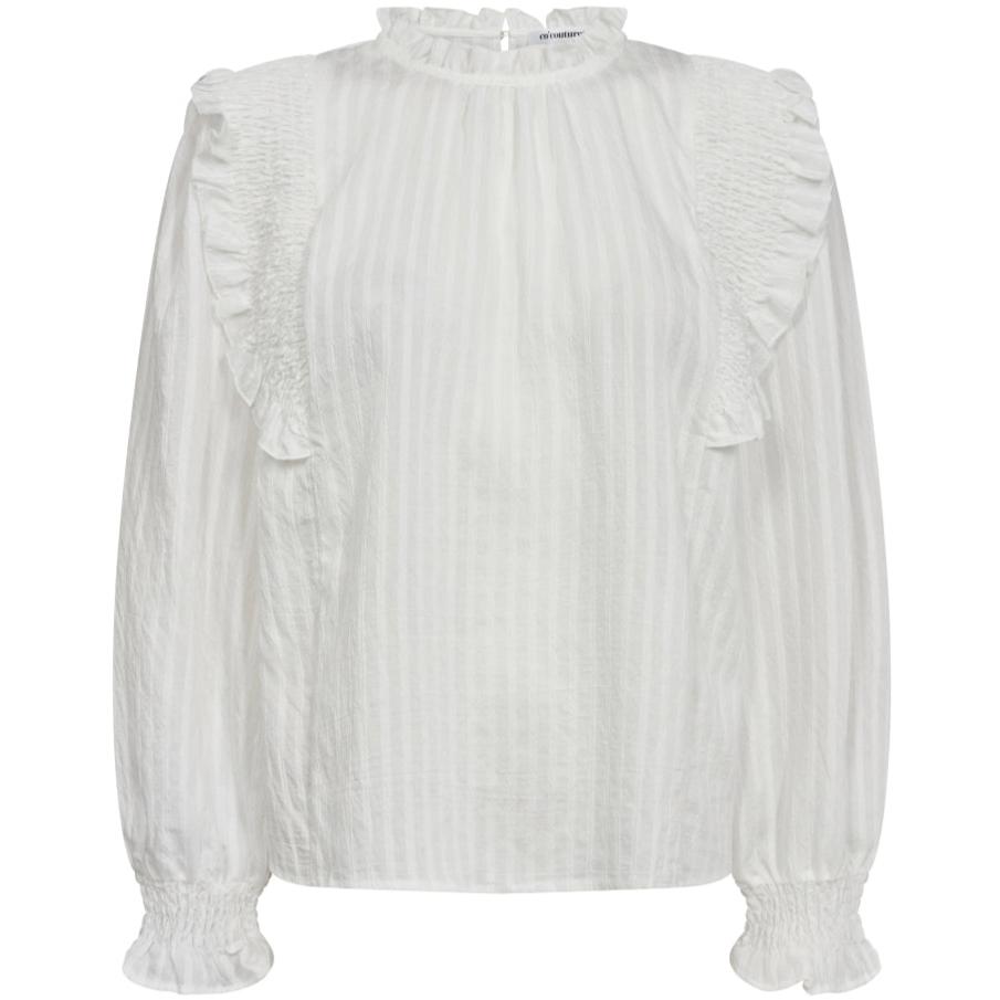 Co'Couture Selma Smock Frill Bluse White