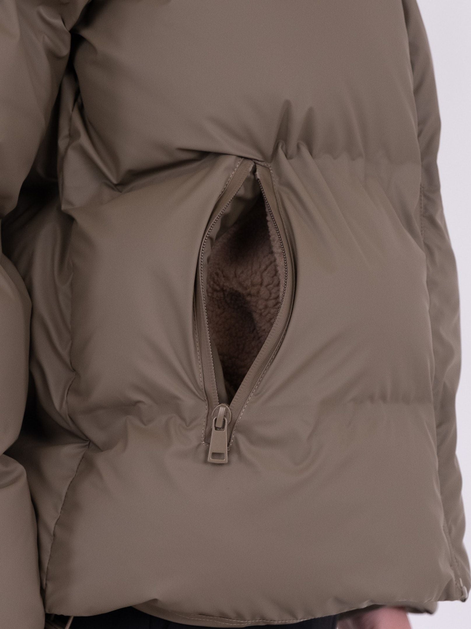 Neo Noir Fox C Puffer Jakke Dark Taupe