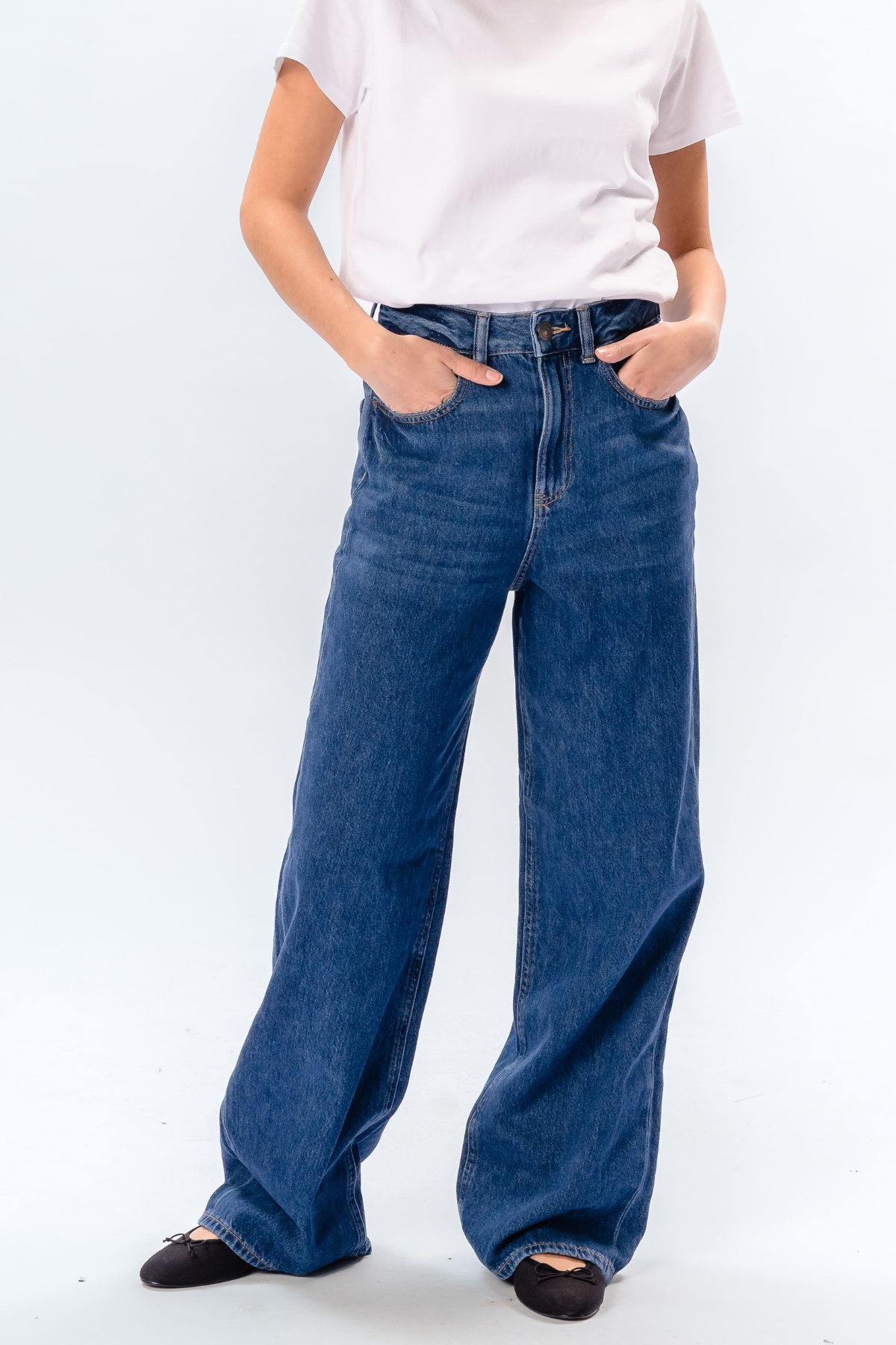 De Originale Performance Wide Jeans - Medium Blue Denim